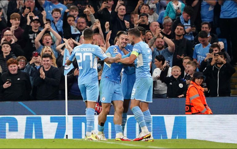 DEBUT GOLEADOR. En su primer partido en la Champions League, Jack Grealish logró marcar uno de los goles para el City. AP/Z. GOODWIN