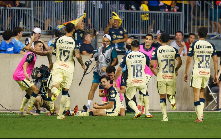 América, que ganó la ida con goles del paraguayo Richard Sánchez y del argentino Emanuel Aguilera, ahora espera al ganador de la serie entre Monterrey y Cruz Azul que se realizará el jueves. AP/C. SZAGOLA