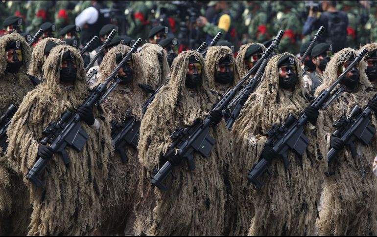 Aspectos del desfile cívico militar de este jueves 16 de Septiembre de 2021. SUN / C. Mejía