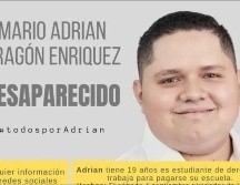 La desaparición del joven generó movilización en redes sociales, donde se impulsó el hashtag #TodosPorAdrian. ESPECIAL