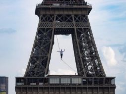 Nathan Paulin realizó la proeza con motivo de las anuales jornadas del patrimonio. EFE/I. Langsdon