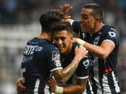 SUFRIDO. Rayados fue superado en el campo, pero no en el marcador. Al final celebraron con euforia, pues hilaban 4 duelos sin vencer a Tigres. IMAGO7