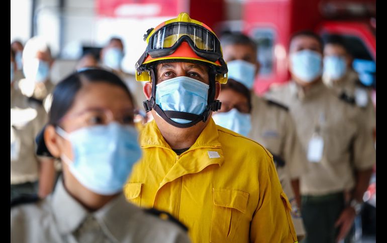 Durante la ceremonia se entregaron 54 reconocimientos a oficiales por aniversario de servicio. ESPECIAL/PC Jalisco