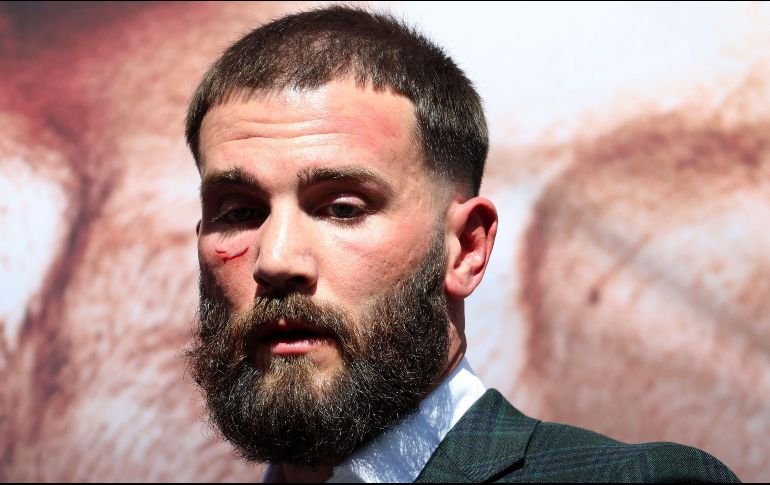 SE LO GANÓ. En el video del pleito se puede ver a “Canelo” esquivando un izquierdazo y contraatacando a su rival, hecho que dejó a Plant con un par de heridas en el pómulo derecho. AFP/R. MARTÍNEZ