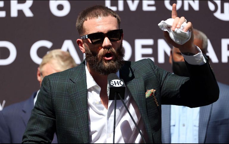 Según Plant, el empujón del ''Canelo'' -que fue el detonante del zafarrancho- se debió a su molestia porque el contrincante en turno no le ha demostrado miedo. AFP / R. Martínez