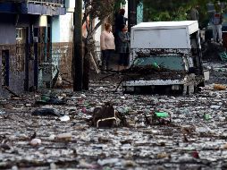 Viviendas cercanas al arroyo El Seco resultaron afectadas por inundaciones desde julio pasado. AFP/ARCHIVO