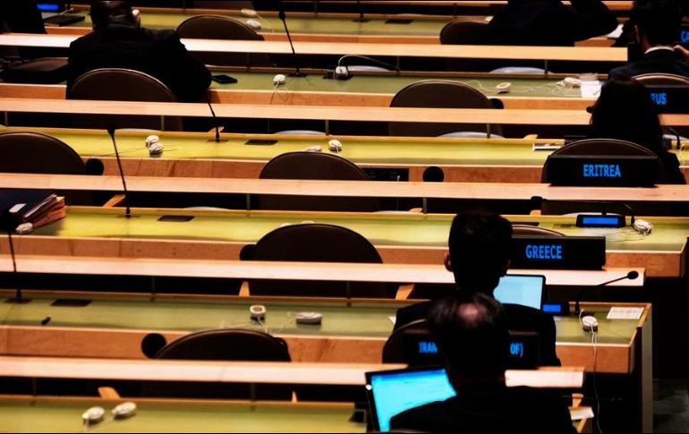 Delegados en la 76 Asamblea General de la ONU que se celebra en Nueva York. EFE/S. Platt