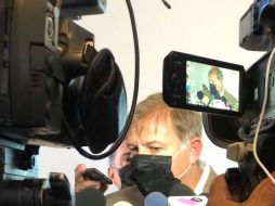 El consejero presidente del Instituto Electoral y de Participación Ciudadana del Estado (IEPC), Guillermo Alcaraz, durante una conferencia de prensa este jueves. TWITTER/@iepcjalisco