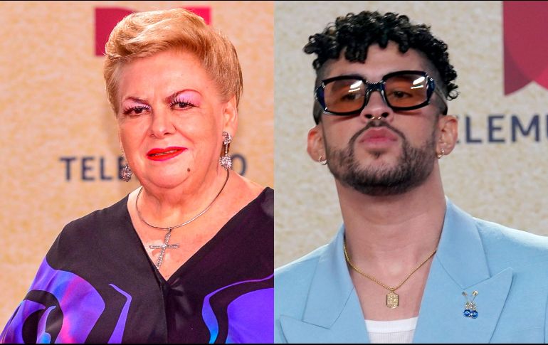 Paquita la del Barrio y Bad Bunny en los Billboard Latin Music 2021. ESPECIAL / EFE / AP