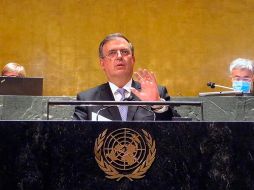 Ebrard subrayó que México ya cuenta con 114 millones de dosis en el país, ello gracias al esfuerzo de las subsecretarías de la SRE. EFE/Secretaría de Relaciones Exteriores