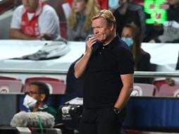 EL MISMO ARGUMENTO. Ronald Koeman, una vez más, puso sobre la mesa que el Barça actual no puede aspirar a mucho más. AFP/P. MOREIRA