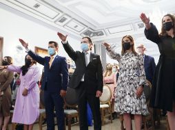 Pablo Lemus. Rindió protesta con los demás ediles como alcalde de Guadalajara para el periodo 2021-2024 en el Palacio Municipal.  ESPECIAL