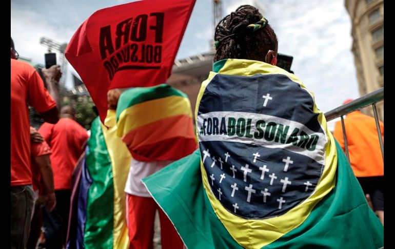 Las protestas fueron convocadas por partidos de izquierda y algunos movimientos sindicales ligados al Partido de los Trabajadores del expresidente Lula da Silva. EFE/A. Lacerda