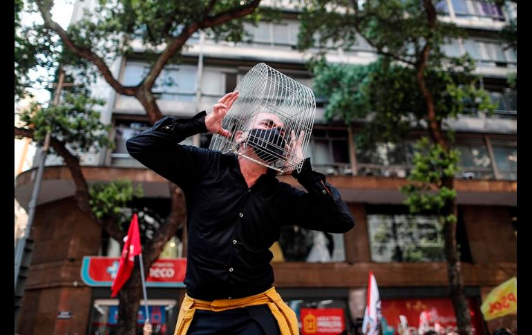Las protestas fueron convocadas por partidos de izquierda y algunos movimientos sindicales ligados al Partido de los Trabajadores del expresidente Lula da Silva. EFE/A. Lacerda