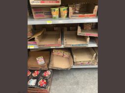 Cibernautas comparten imágenes de tiendas luego del anuncio de la Profeco sobre el posible retiro del mercado de sopas instantáneas. TWITTER / @BritneySplits