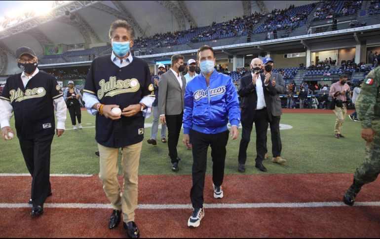 Juan José Frangie y Pablo Lemus en el juego inaugural. EL INFORMADOR/A. Camacho