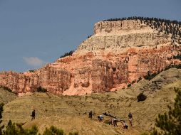 Las condiciones climáticas y geológicas de la zona de Staircase han permitido hallar los restos fósiles mejor conservados de dinosaurios en el mundo. AFP/P. Fallon