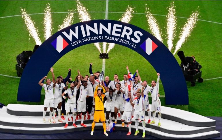 La vigente campeona del mundo sucede en el palmarés a la selección de Portugal, que ganó como local la primera edición de la Nations League en 2019. EFE/M. BETEROLLO