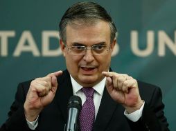 El canciller consideró que la participación de AMLO en la ONU va a dejar huella. EFE/J. Méndez