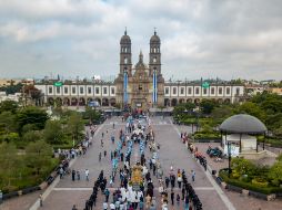 La Virgen de Zapopan a su llegada a su Basílica. ESPECIAL /Gobierno de Zapopan
