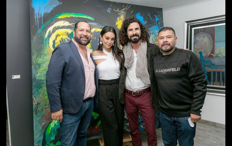 Marco Emilio Reyes, Marsha Ram, Emilio Chalita y Mario González. GENTE BIEN JALISCO/ JORGE SOLTERO