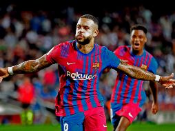 CLAVE. Memphis Depay sigue sumando brillantes actuaciones con la camiseta blaugrana. EFE/T. ALBIR