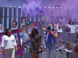 Tendedero en el Congreso de Oaxaca el 15 de septiembre de 2021, día en que se reformó el Registro de deudores alimentarios. ESPECIAL/C. López