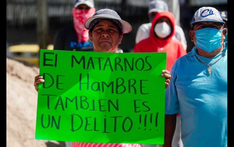 Alrededor de 500 pepenadores participaron en la manifestación de este jueves. EL INFORMADOR/G. Gallo