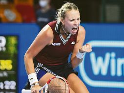 Anett Kontaveit mantiene el pulso para clasificar al torneo de la capital de Jalisco en noviembre. AFP/N. Kolesnikova