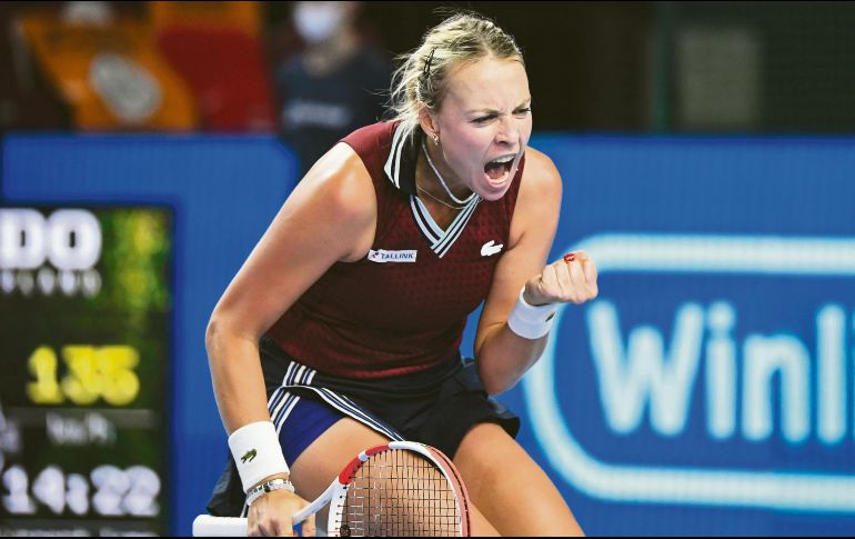 Anett Kontaveit mantiene el pulso para clasificar al torneo de la capital de Jalisco en noviembre. AFP/N. Kolesnikova