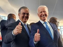 Ebrard y Biden se encontraron en la cumbre del G20. EFE / SRE
