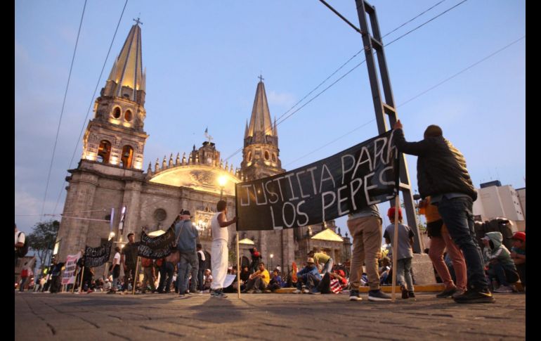Hasta el momento, la manifestación ha sido pacífica, sin actos vandálicos. EL INFORMADOR/A. Camacho