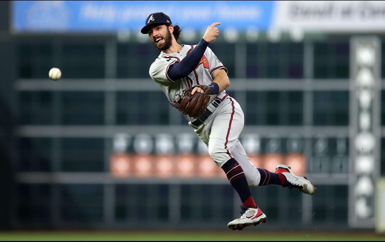 También fueron claves en el triunfo el primera base Freddie Freeman y el campocorto Dansby Swanson (foto), que sumaron carreras importantes. AFP / Elsa
