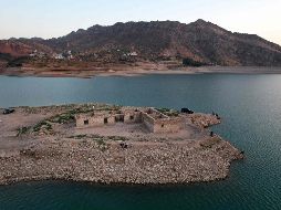 Los restos de Guiri Qasruka pueden visitarse en tierra firme, incluida una casa cuyos muros de piedra siguen en pie. AFP/I. Adnan