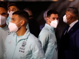 Leandro Paredes también entrenó aparte, en compañía de Messi. EFE/ARCHIVO