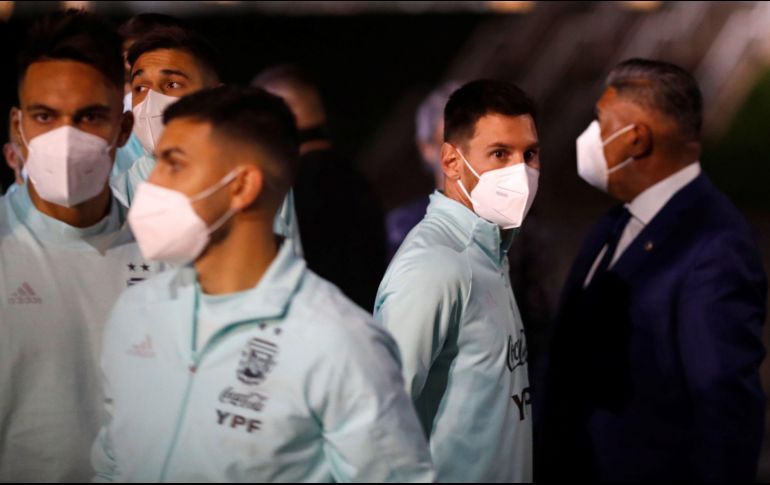 Leandro Paredes también entrenó aparte, en compañía de Messi. EFE/ARCHIVO