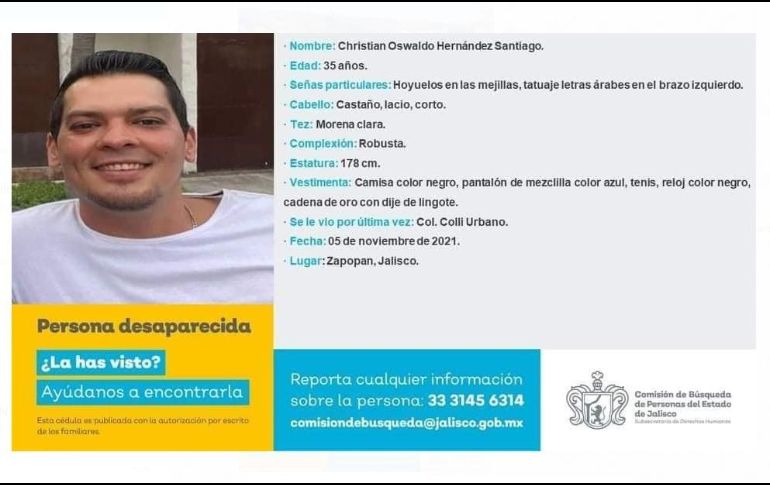El sábado la familia acudió a presentar la denuncia por su desaparición ante la Fiscalía Especial en Personas Desaparecidas. ESPECIAL