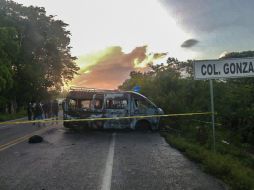El accidente se produjo al chocar dos camionetas en la carretera Palenque- Catazajá, en Chiapas. EFE/Protección Civil del estado de Chiapas