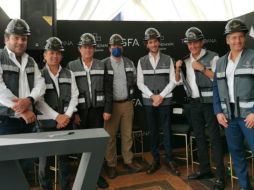 De izquierda a derecha, Jaime Fasja, Pablo Lemus, Xavier Orendain, Marcos Fasja, Juan José Frangie y Jimmy Arakanji en el evento. CORTESÍA