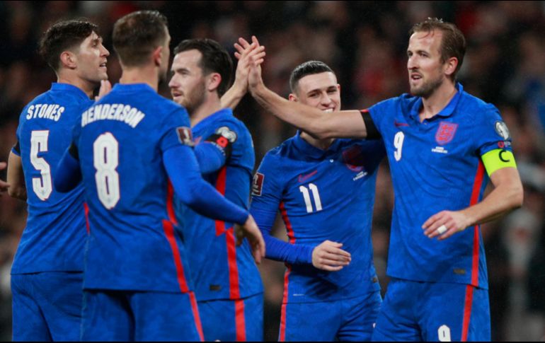 ENCAMINADOS. Salvo un desastre, Inglaterra estará en la próxima Copa del Mundo de Qatar 2022. AP/I. WALTON