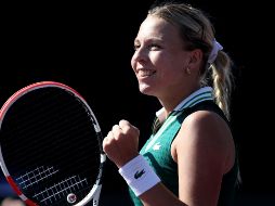 La jugadora de 25 años de edad, quien sumó su victoria número 28 de los últimos 30 partidos, mostró su satisfacción por el pase a la semifinal. AFP/U. RUIZ