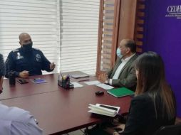 El Comisario General de Guadalajara, Juan Pablo Hernández González, se reúne con el titular de la Comisión, Alfonso Hernández Barrón, para dialogar sobre el tema. ESPECIAL