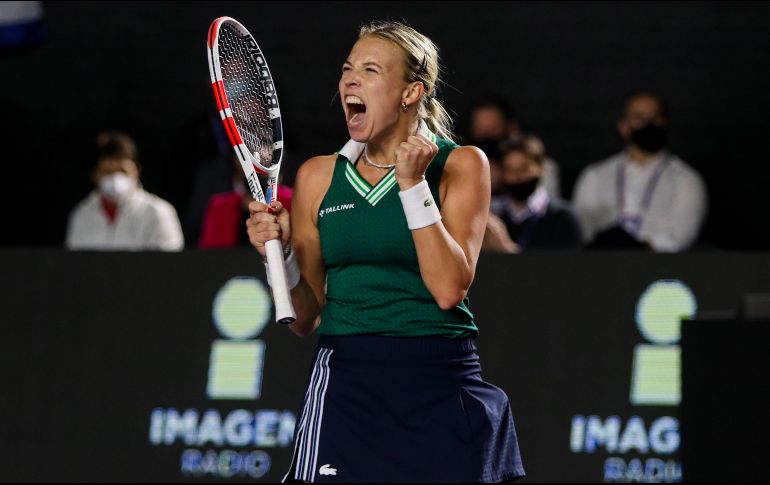 SÓLIDA. Kontaveit desplegó un juego veloz y preciso para ganar el duelo. IMAGO7