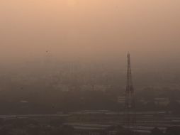 Una capa de contaminación sobre Nueva Delhi en una imagen de ayer. EFE/EPA/H. Tyagi