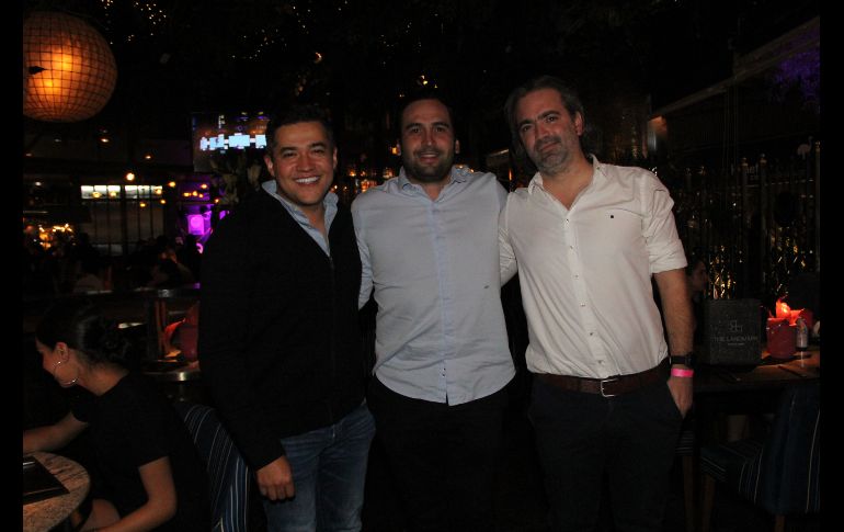 Manuel González, Luis Castillo y Juan Carlos Maldonado. GENTE BIEN JALISCO/ESMERALDA ESCAMILLA