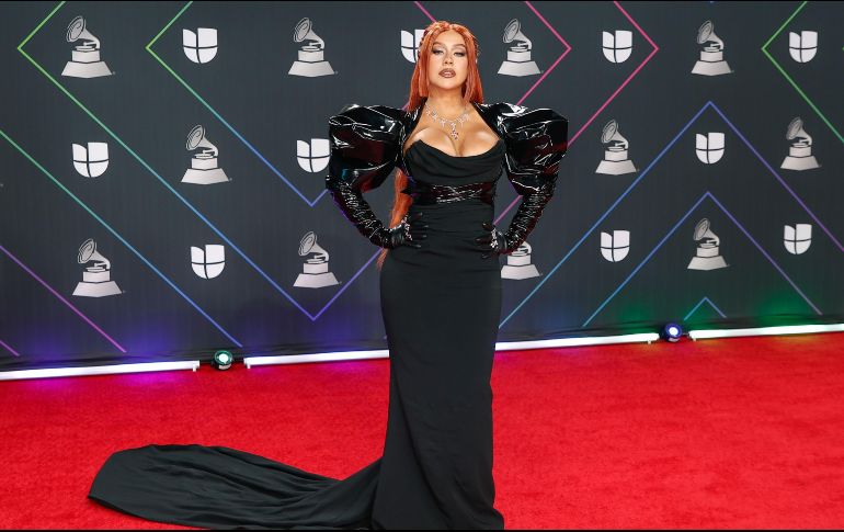 Christina Aguilera en la edición 22 de los Latin Grammy, realizado en Las Vegas. AFP / A. Holmes