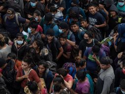 Según autoridades mexicanas, entre los migrantes hay menores, embarazadas y personas con enfermedades. AP/F. Márquez