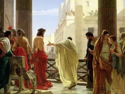 «Pilato le dijo: “¿Conque tú eres rey?” Jesús le contestó: “Tú lo has dicho. Soy rey”». WIKIMEDIA/«Ecce Homo», de Antonio Ciseri