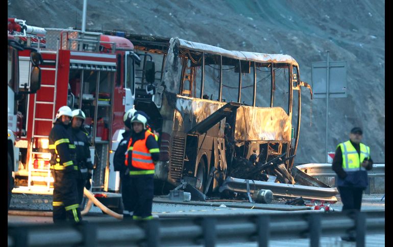 La mayoría de las víctimas eran originarias de Macedonia del Norte, donde estaba matriculado el camión. AP / M. CHERNEV