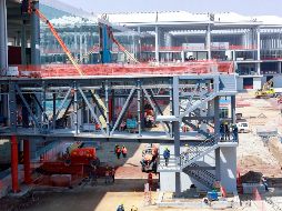 AMLO declaró sus grandes obras de infraestructura como de seguridad nacional. En la imagen, obras en el Aeropuerto de Santa Lucía. SUN/ARCHIVO